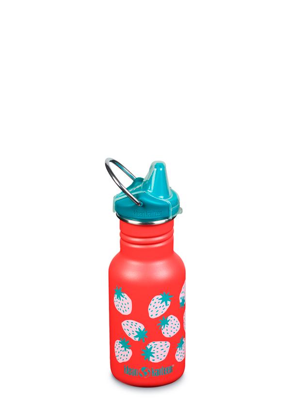 Recipient Sticlă Kid Classic cu capac Sippy Coral Strawberries 355 ml Klean Kanteen Recipient Sticlă Kid Classic cu capac Sippy Coral Strawberries 355 ml Klean Kanteen
