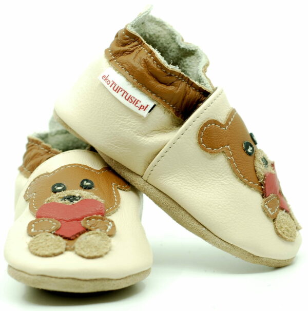 Pantofi din piele cu talpa moale Fiorino EkoTuptusie V2 Faster - Lovely Teddy Bear 2