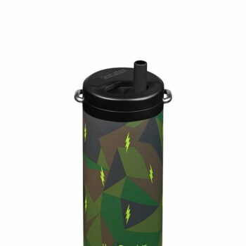 Termos recipient termoizolant capac cu pai Twist Electric Camo TKWide 355 ml Klean Kanteen