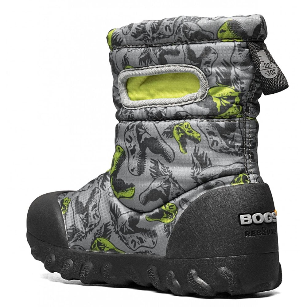 Bogs cizme de iarnă impermeabile B-Moc Snow Cool Dinos Grey Multi