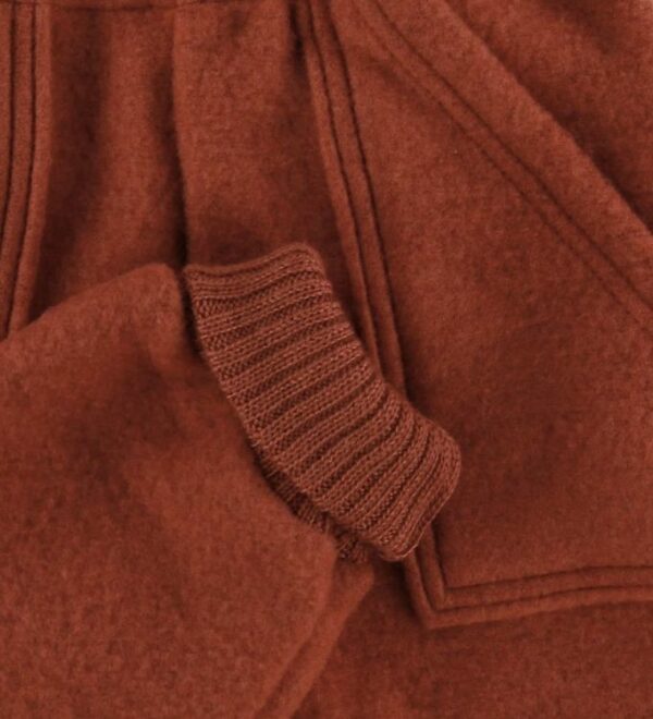 Pantaloni fleece din lână merinos Rust Red Joha
