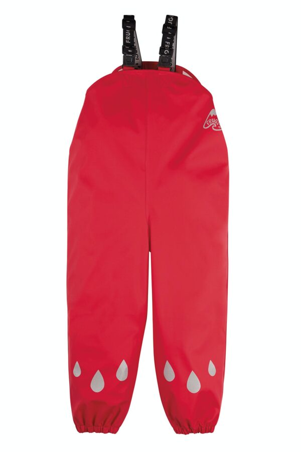 Pantaloni impermeabili de ploaie Puddle Buster True Red Frugi