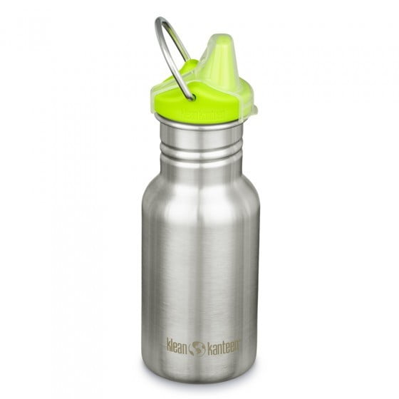 Recipient Sticlă Kid Classic cu capac Sippy Brushed Stainless 355 ml Klean Kanteen