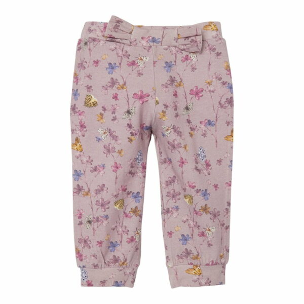Pantaloni bumbac organic şi modal pentru copii violet ice floral Name It
