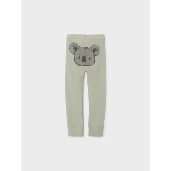 Colanți pantaloni lână merinos pentru copii desert sage koala Name It