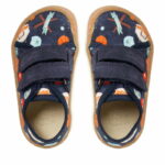 Pantofi barefoot din piele cu velcro şi talpă extra flexibilă blue+ Froddo 6
