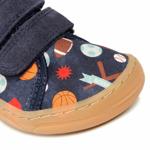Pantofi barefoot din piele cu velcro şi talpă extra flexibilă blue+ Froddo 7