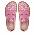 Pantofi barefoot din piele cu velcro şi talpă extra flexibilă pink Froddo 6