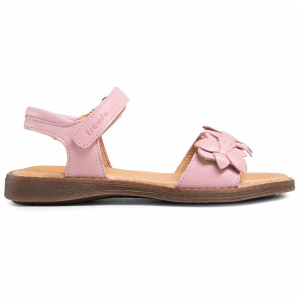 Sandale din piele cu velcro şi talpă extra flexibilă Flowers Pink Froddo 2