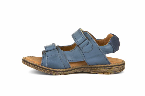 Sandale din piele cu velcro şi talpă flexibilă jeans Froddo 3