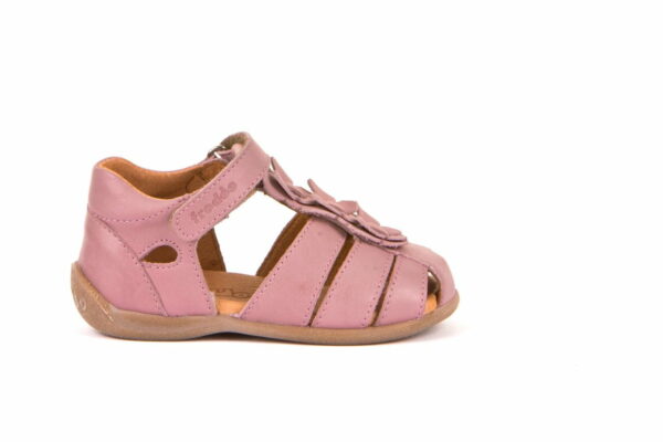 Sandale din piele cu velcro şi talpă flexibilă pink Froddo 2