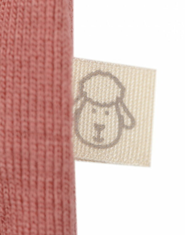 Body cu mânecă scurtă dark pink din lână merinos organică pentru bebeluși Dilling 2