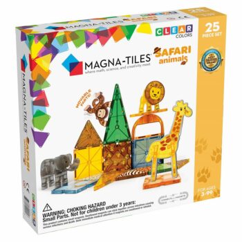 Magna-Tiles Set 25 piese magnetice de construcție colorate Safari Animals