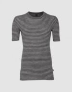 Tricou cu mânecă scurtă grey striped din lână merinos organică pentru bărbaţi Dilling 2