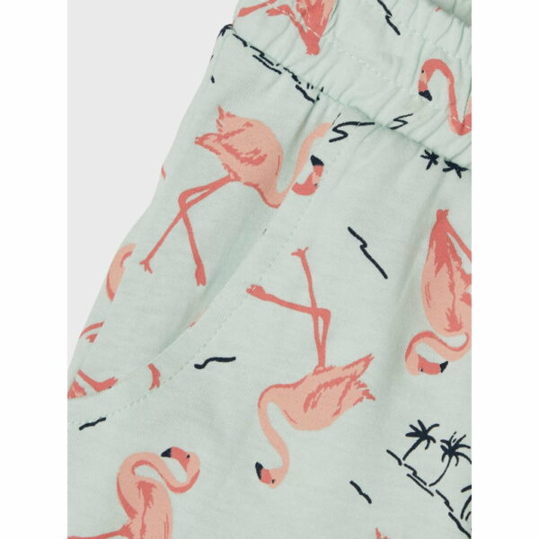 Pantaloni scurți bumbac pentru copii glacier flamingo Name It