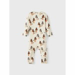 Salopetă pijama din bumbac organic și modal pentru copii oatmeal poodle Name It