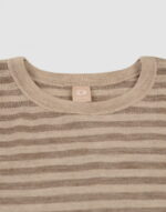 Bluză din lână merinos pentru copiii striped cappuccino/beige Dilling