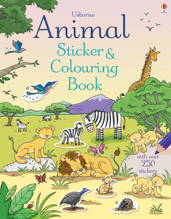 Animal Sticker & Colouring Book - Jessica Greenwell Usborne Publishing