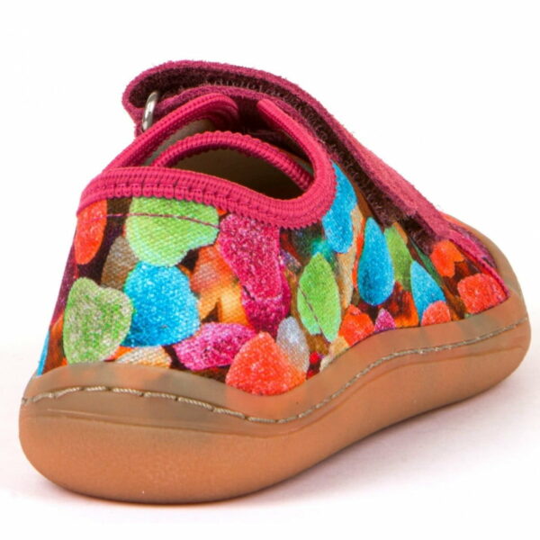 Pantofi barefoot din material textil și piele cu velcro şi talpă extra flexibilă multicolor Froddo 2