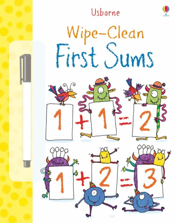 Wipe Clean First Sums - Jessica Greenwell Usborne Publishing
