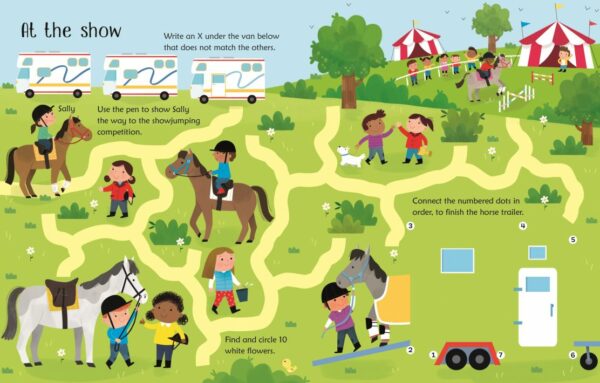 Wipe Clean Horse And Pony Activities - Kirsteen Robson Usborne Publishing