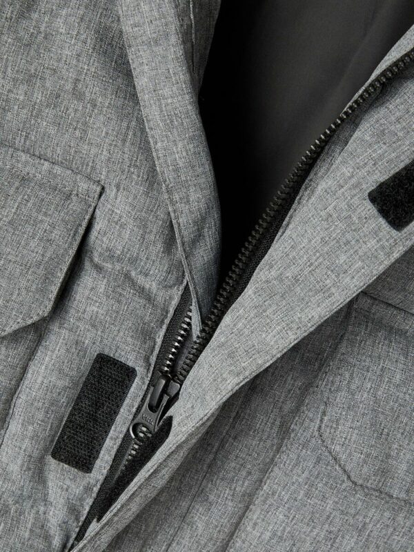 Geacă puf Name It dark grey melange Geacă puf copii baieti name it