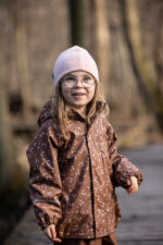 Set termic de ploaie și vânt (impermeabil) căptușit integral cu fleece aztek flowers Celavi 1