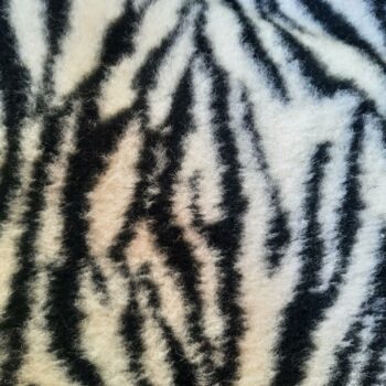 Pătură lână Jacquard black zebra Alwero