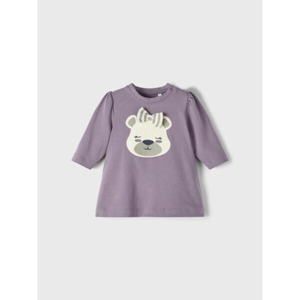 Bluză tunică Name It din bumbac organic cu imprimeu purple sage