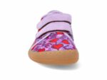 Pantofi barefoot din material textil și piele cu velcro şi talpă extra flexibilă lilac Froddo 2