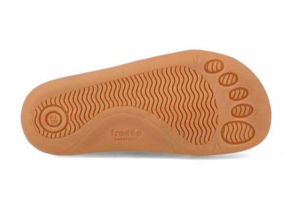 Pantofi barefoot din material textil și piele cu velcro şi talpă extra flexibilă lilac Froddo 6