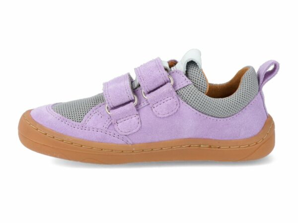 Pantofi din piele și material textil cu talpă barefoot Lilac Froddo 3