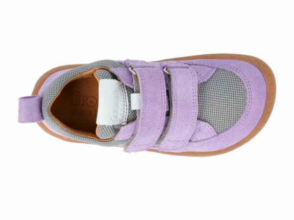 Pantofi din piele și material textil cu talpă barefoot Lilac Froddo 5