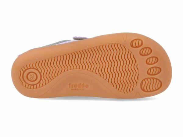 Pantofi din piele și material textil cu talpă barefoot Lilac Froddo 6