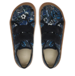 Pantofi barefoot din material textil și piele cu velcro şi talpă extra flexibilă blue Froddo