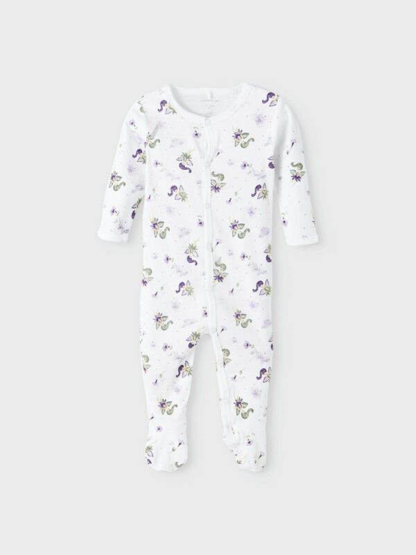 Salopetă pijama din bumbac organic cu capse pentru copii pachet 2 bucăți orchid petal Name It 3
