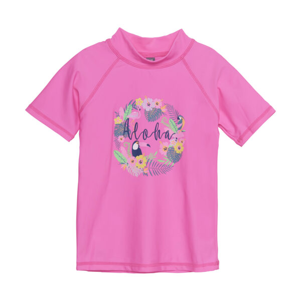 Tricou de baie UPF50+ Sugar Pink Color Kids