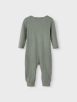 Salopetă pijama din bumbac organic cu fermoar pentru copii pachet 2 bucăți agave green Name It 3