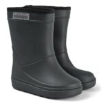 Cizme termice (impermeabile) din cauciuc megol pentru copii cu căptușeală din lână naturală Black En Fant 4