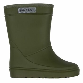 Cizme cauciuc copii căptușeală lână naturală impermeabile Ivi Green En Fant
