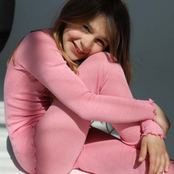 Pantaloni colanţi lână merinos și mătase copii silk peony Dilling