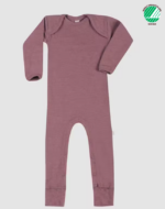 Salopetă pijama overall lână merinos organică bebeluși grape Dilling