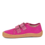 Pantofi barefoot din material textil și piele cu velcro şi talpă extra flexibilă Fuchsia Froddo 3