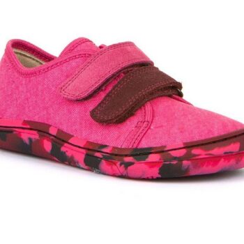 Pantofi barefoot textil și piele talpă extra flexibilă Fuchsia Froddo