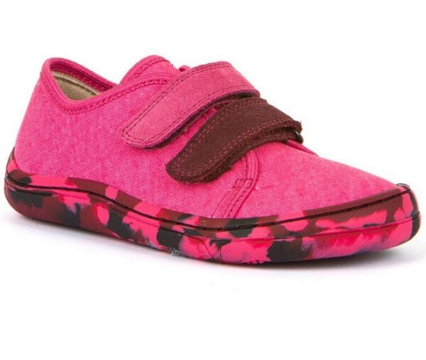 Pantofi barefoot textil și piele talpă extra flexibilă Fuchsia Froddo