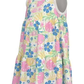 Rochie din bumbac exotic flowers white alyssum Name It