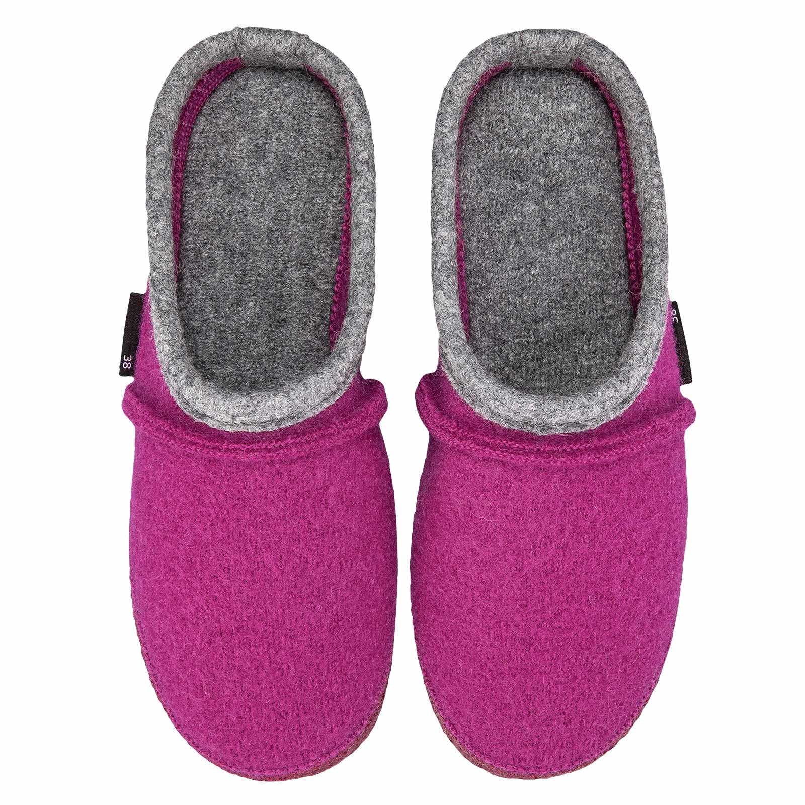 Papuci de casă adulţi lână talpă cauciuc berry Gipfel Nanga