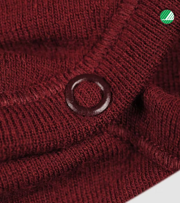 Body mânecă lungă lână merinos organică bebeluși Ruby red Dilling 2