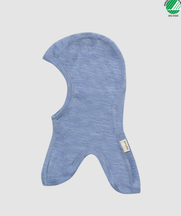 Cagulă lână merinos organică copii light blue melange Dilling