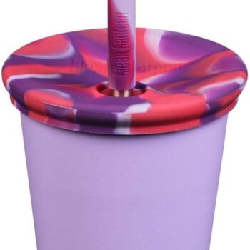 Pahar cu capac și pai 296 ml Hawaiian Crocus Petal Kanteen